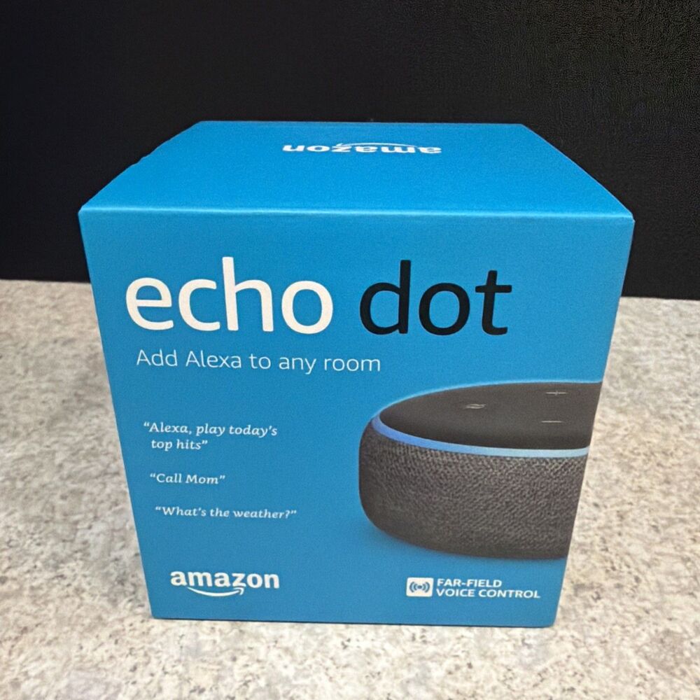 New-Amazon-Echo Dot-Charcoal-3rd Gen- W/ Alexa Voice Control-Free Shipping!!!!!!